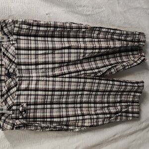 Essentials capri pants black and tan plaid design. 18/20